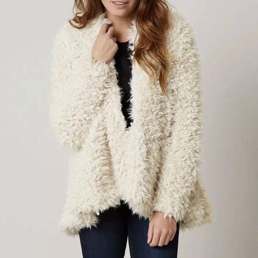 Free People Faux Fur Fluffy Jacket